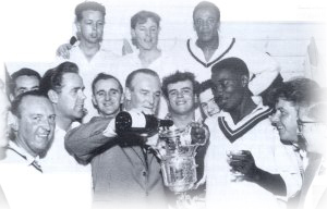 Presentation of the League Championship Trophy in 1962