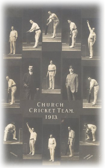 1913 team with professional, Cecil Parkin